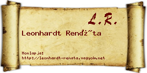 Leonhardt Renáta névjegykártya